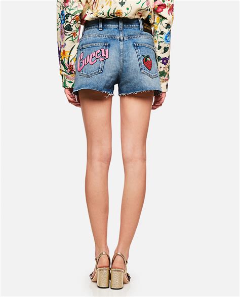 vintage gucci shorts|gucci denim shorts.